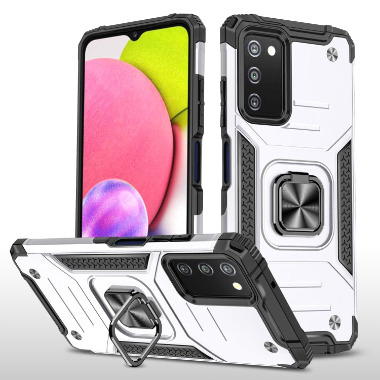 For Samsung Galaxy A03S US Edition Magnetic Armor Shockproof TPU + PC Phone Case with Metal Ring Holder