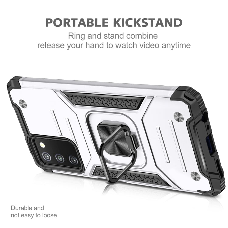For Samsung Galaxy A03S US Edition Magnetic Armor Shockproof TPU + PC Phone Case with Metal Ring Holder