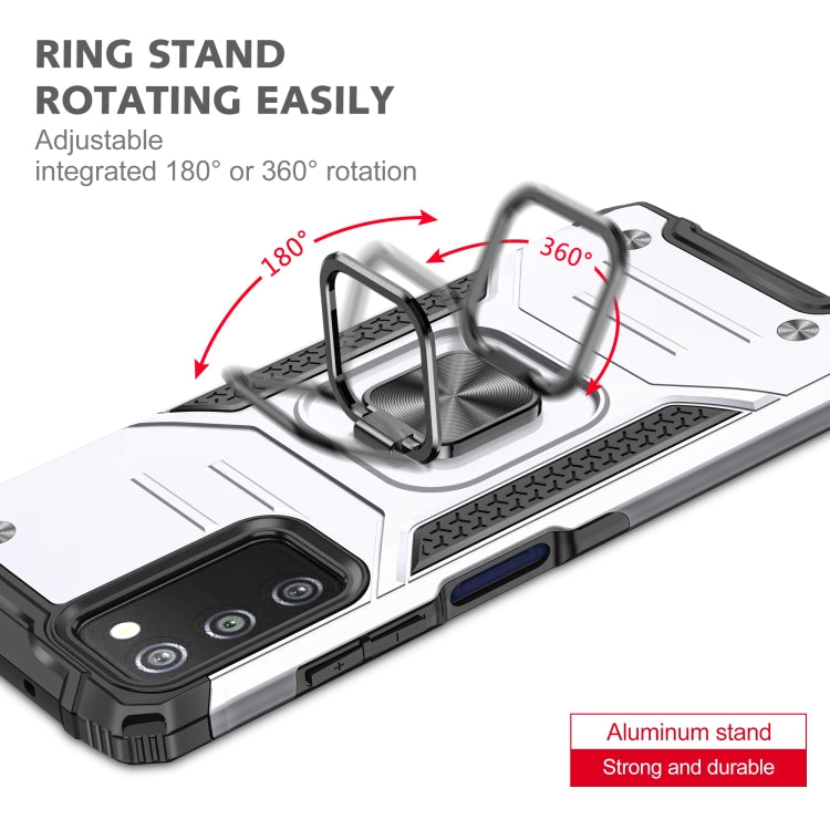 For Samsung Galaxy A03S US Edition Magnetic Armor Shockproof TPU + PC Phone Case with Metal Ring Holder