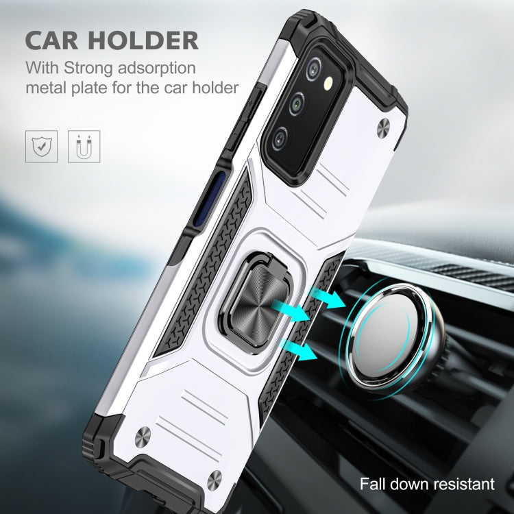 For Samsung Galaxy A03S US Edition Magnetic Armor Shockproof TPU + PC Phone Case with Metal Ring Holder