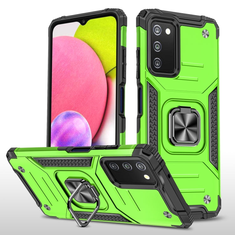 For Samsung Galaxy A03S US Edition Magnetic Armor Shockproof TPU + PC Phone Case with Metal Ring Holder