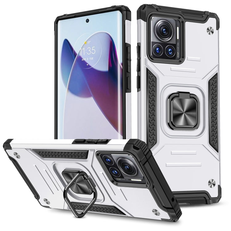 For Motorola Moto X30 Pro Magnetic Armor Shockproof TPU + PC Phone Case with Metal Ring Holder