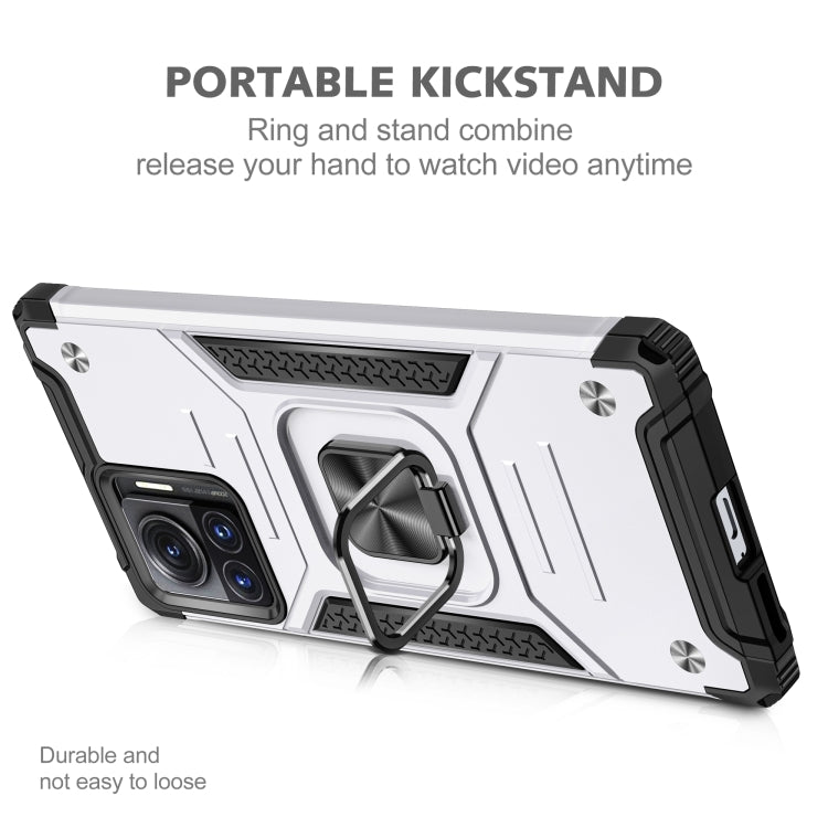 For Motorola Moto X30 Pro Magnetic Armor Shockproof TPU + PC Phone Case with Metal Ring Holder
