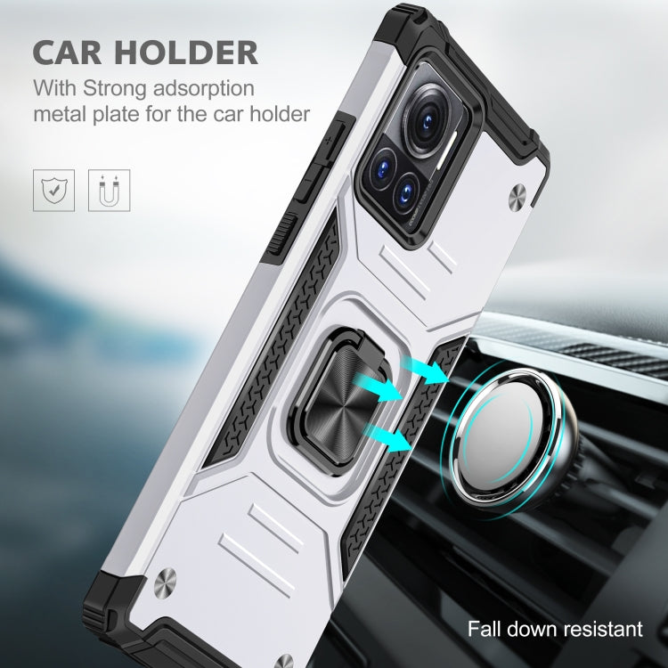 For Motorola Moto X30 Pro Magnetic Armor Shockproof TPU + PC Phone Case with Metal Ring Holder