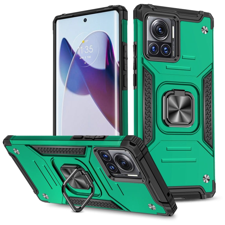 For Motorola Moto X30 Pro Magnetic Armor Shockproof TPU + PC Phone Case with Metal Ring Holder