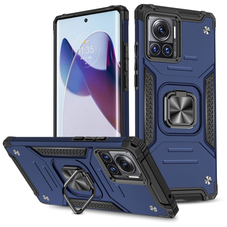 For Motorola Moto X30 Pro Magnetic Armor Shockproof TPU + PC Phone Case with Metal Ring Holder