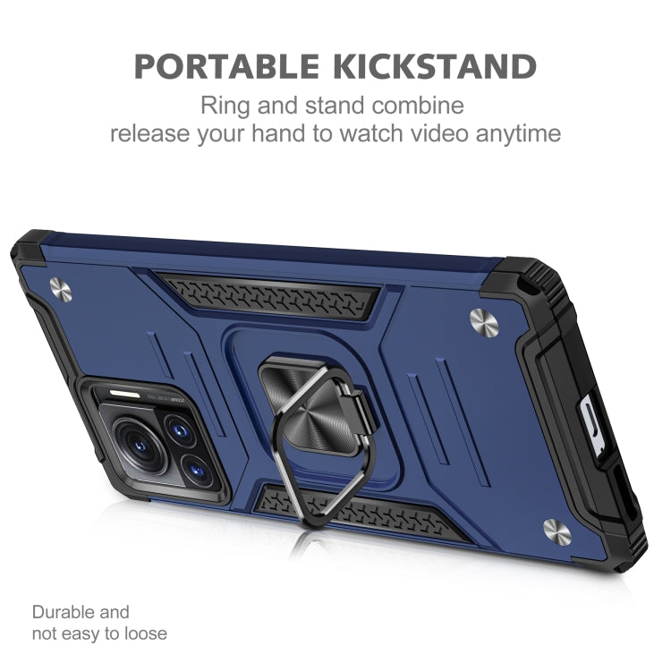 For Motorola Moto X30 Pro Magnetic Armor Shockproof TPU + PC Phone Case with Metal Ring Holder
