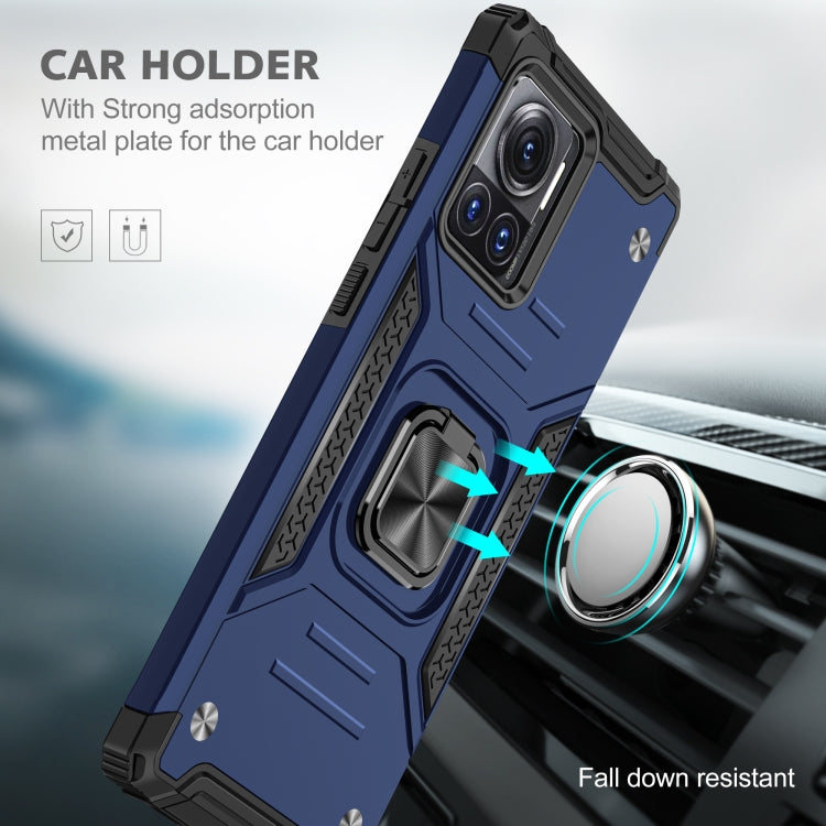 For Motorola Moto X30 Pro Magnetic Armor Shockproof TPU + PC Phone Case with Metal Ring Holder
