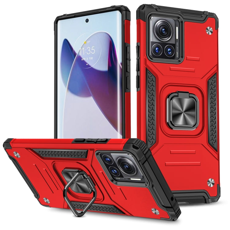 For Motorola Moto X30 Pro Magnetic Armor Shockproof TPU + PC Phone Case with Metal Ring Holder