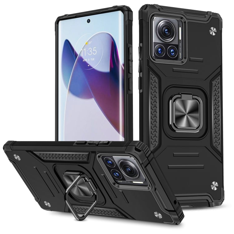 For Motorola Moto X30 Pro Magnetic Armor Shockproof TPU + PC Phone Case with Metal Ring Holder