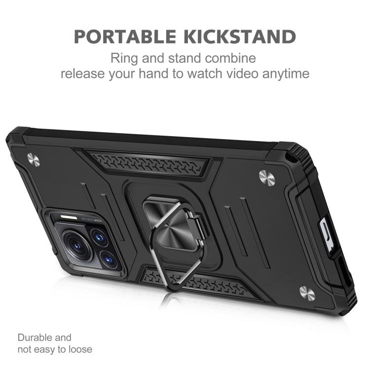For Motorola Moto X30 Pro Magnetic Armor Shockproof TPU + PC Phone Case with Metal Ring Holder