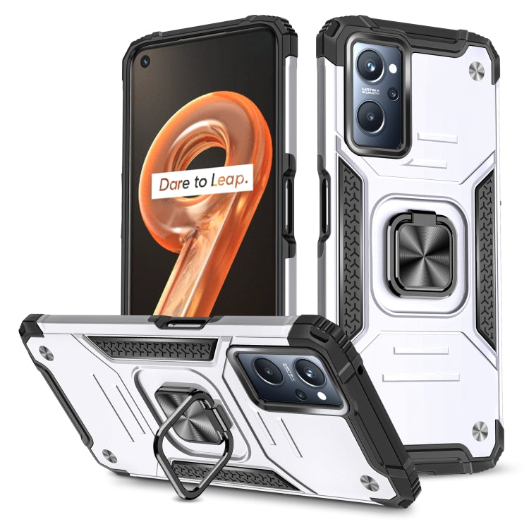 For Realme 9i Magnetic Armor Shockproof TPU + PC Phone Case with Metal Ring Holder
