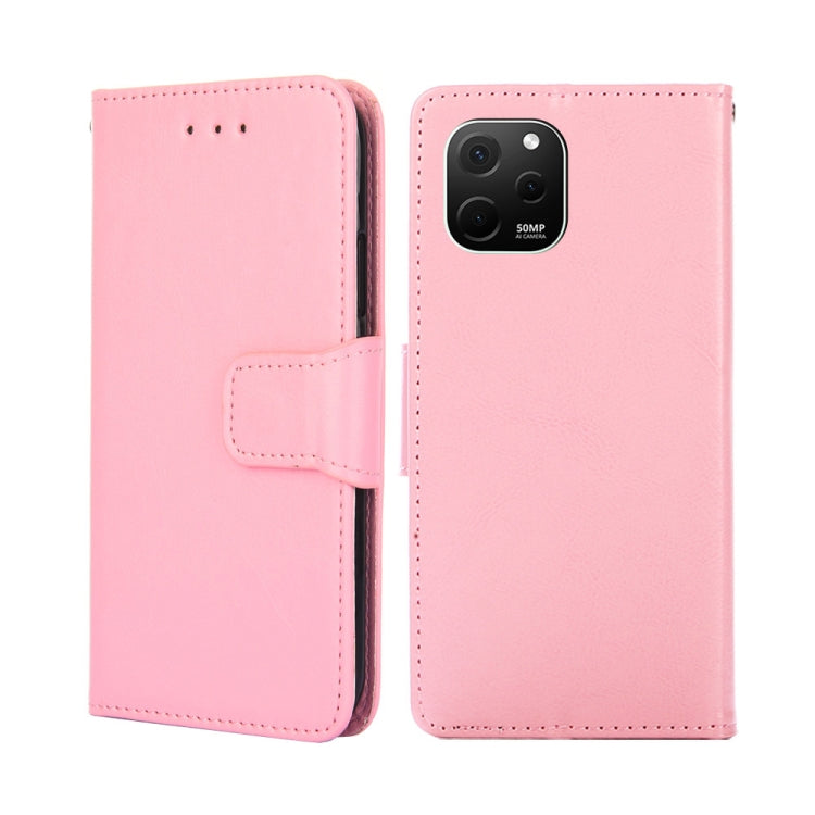 For Huawei nova Y61 Crystal Texture Horizontal Flip Leather Phone Case