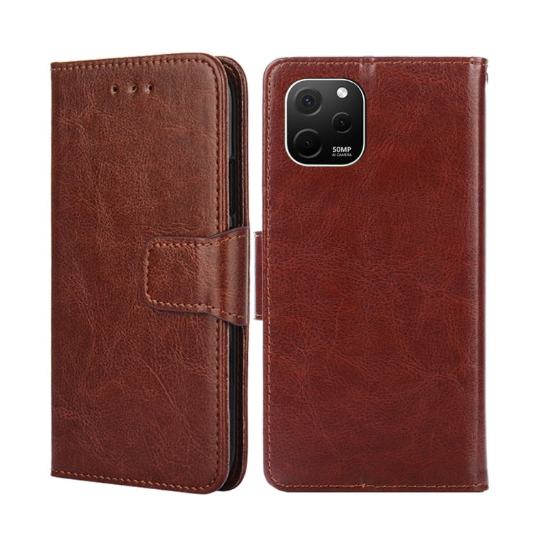 For Huawei nova Y61 Crystal Texture Horizontal Flip Leather Phone Case