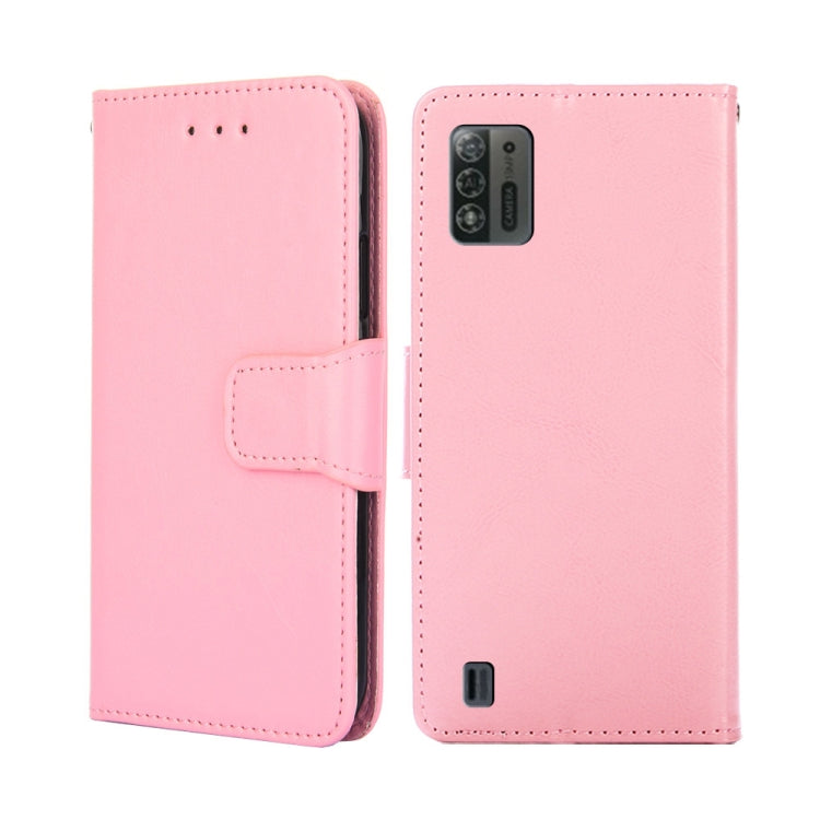 For ZTE Blade A52 Lite Crystal Texture Horizontal Flip Leather Phone Case