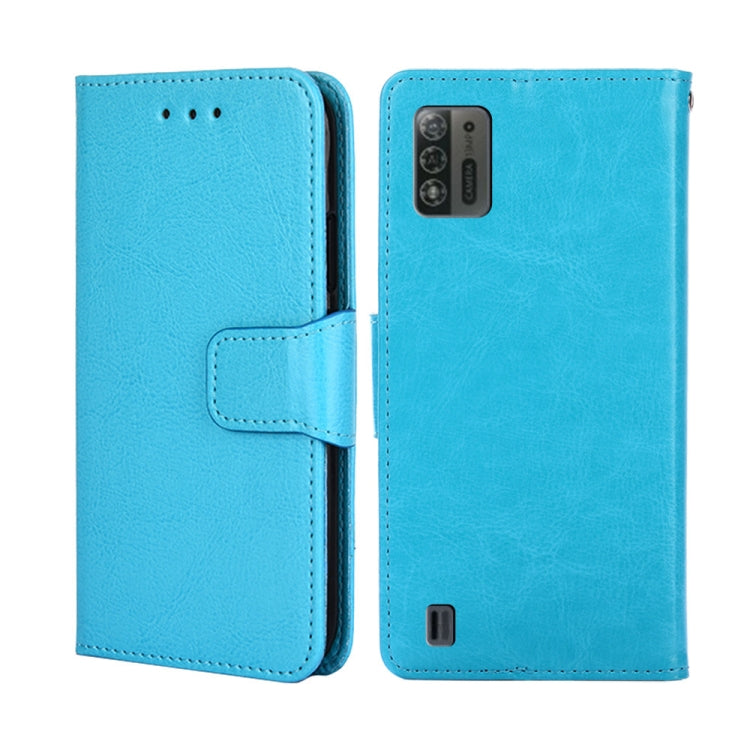 For ZTE Blade A52 Lite Crystal Texture Horizontal Flip Leather Phone Case