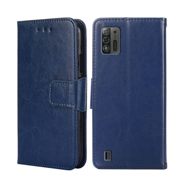For ZTE Blade A52 Lite Crystal Texture Horizontal Flip Leather Phone Case