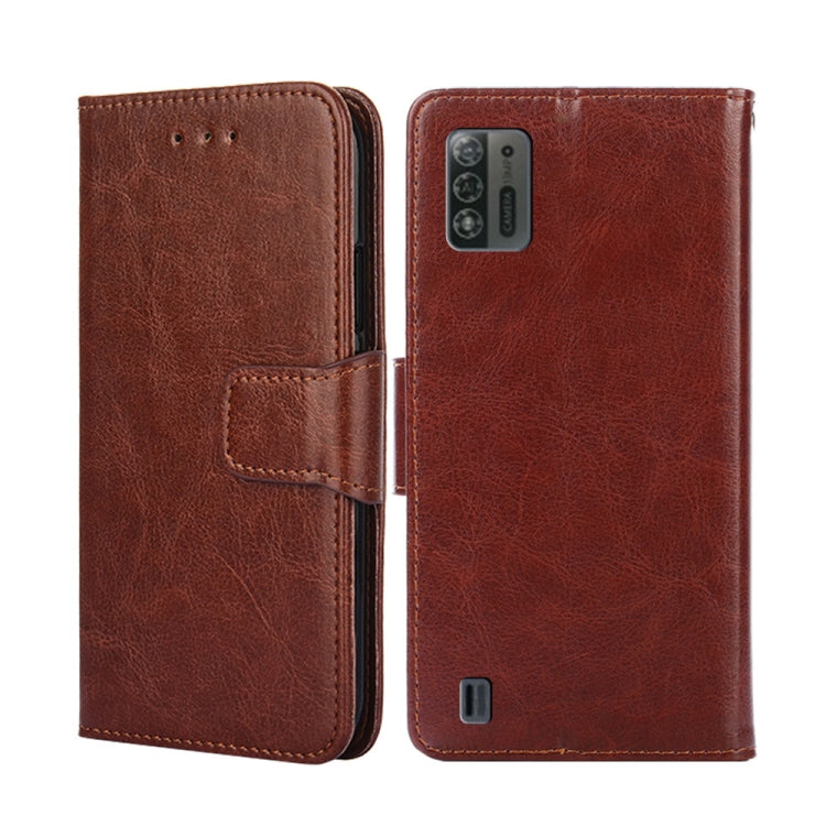 For ZTE Blade A52 Lite Crystal Texture Horizontal Flip Leather Phone Case