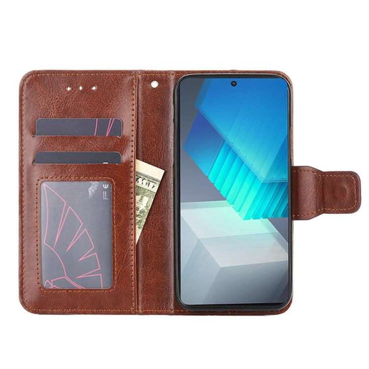 For ZTE Blade A52 Lite Crystal Texture Horizontal Flip Leather Phone Case