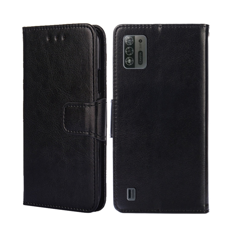For ZTE Blade A52 Lite Crystal Texture Horizontal Flip Leather Phone Case