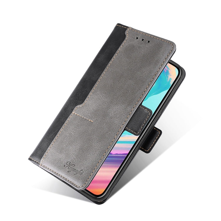 For Realme 9i 5G Global/10 5G Contrast Color Side Buckle Leather Phone Case