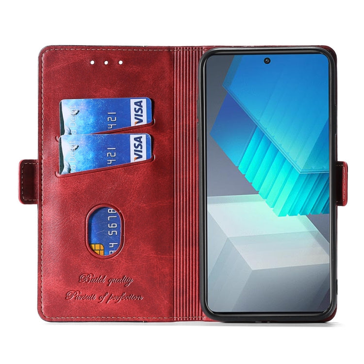 For Realme 9i 5G Global/10 5G Contrast Color Side Buckle Leather Phone Case