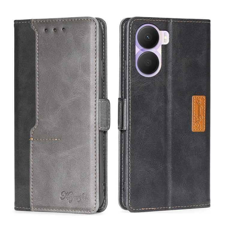 For Honor Play 40 Plus Contrast Color Side Buckle Leather Phone Case