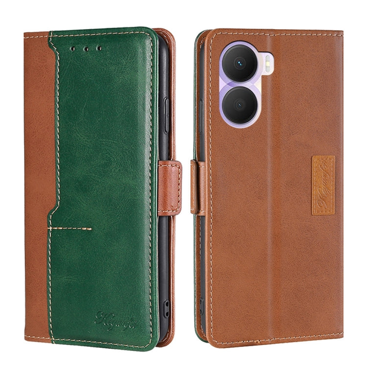 For Honor Play 40 Plus Contrast Color Side Buckle Leather Phone Case