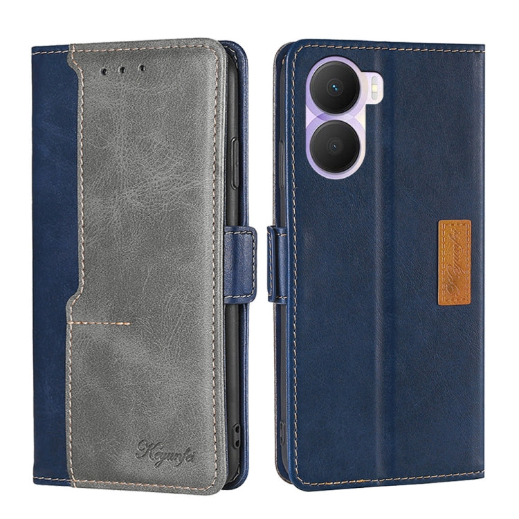 For Honor Play 40 Plus Contrast Color Side Buckle Leather Phone Case