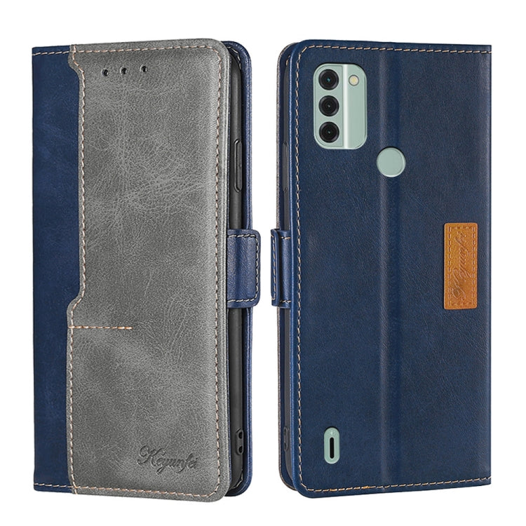 For Nokia C31 Contrast Color Side Buckle Leather Phone Case