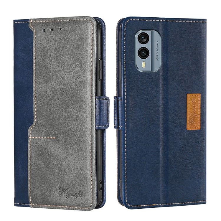 For Nokia X30 5G Contrast Color Side Buckle Leather Phone Case