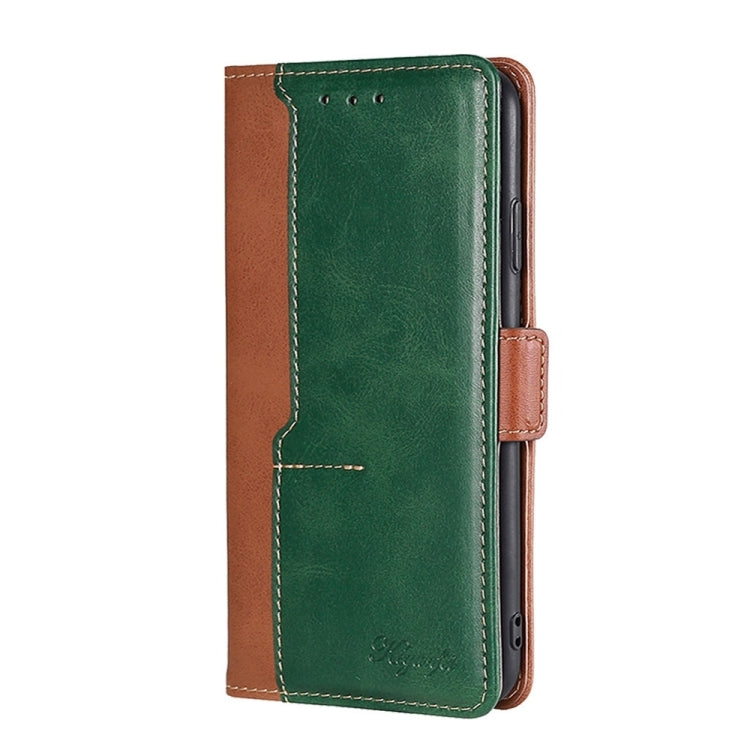 For ZTE Blade A52 Lite Contrast Color Side Buckle Leather Phone Case