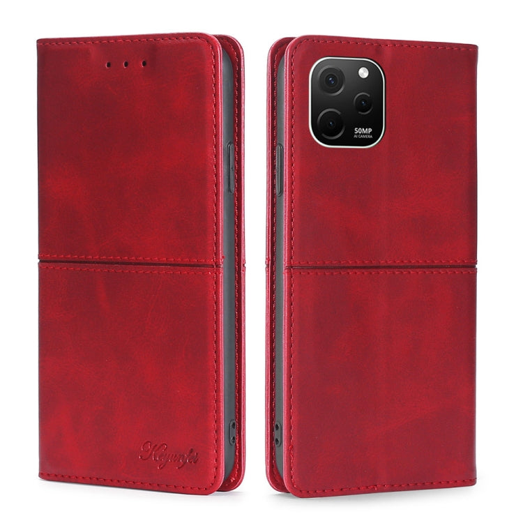 For Huawei nova Y61 Cow Texture Magnetic Leather Phone Case