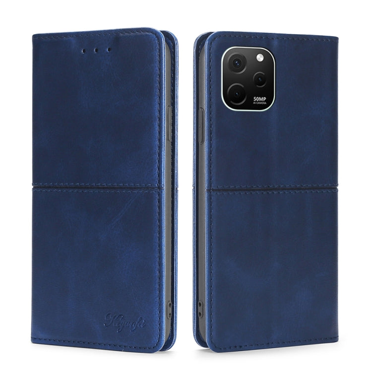 For Huawei nova Y61 Cow Texture Magnetic Leather Phone Case