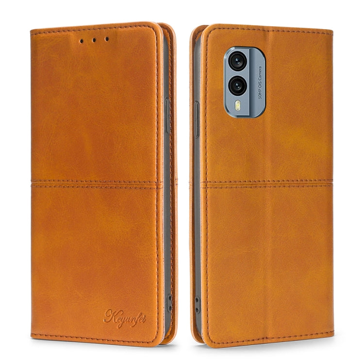 For Nokia X30 5G Cow Texture Magnetic Leather Phone Case
