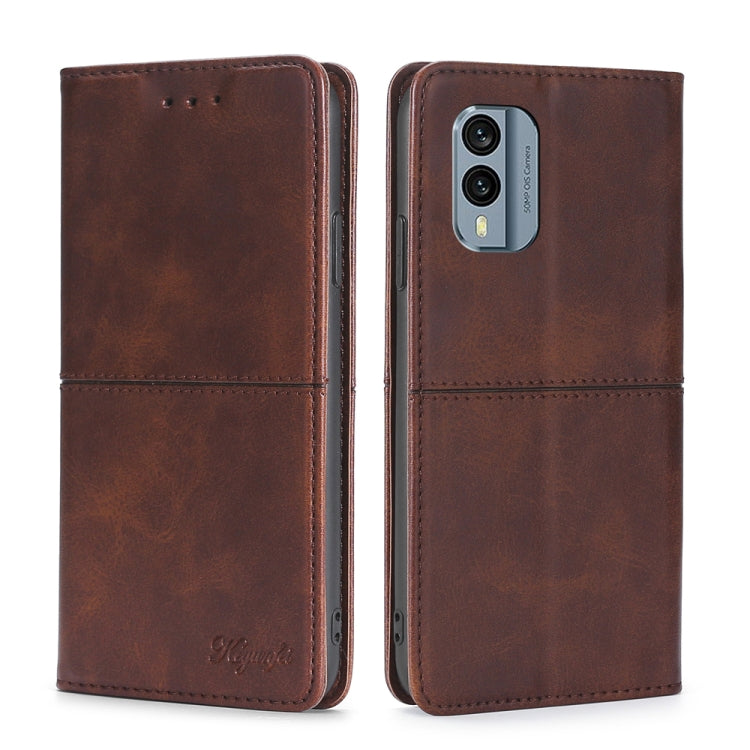 For Nokia X30 5G Cow Texture Magnetic Leather Phone Case