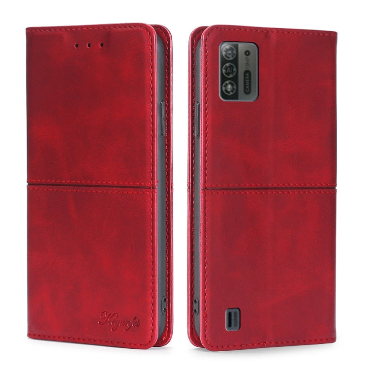 For ZTE Blade A52 Lite Cow Texture Magnetic Leather Phone Case