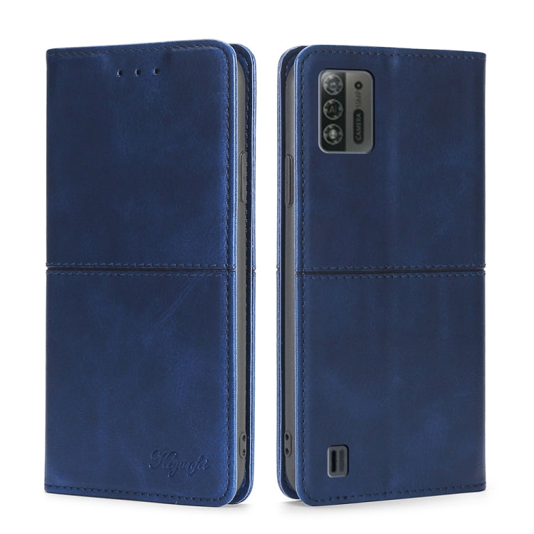 For ZTE Blade A52 Lite Cow Texture Magnetic Leather Phone Case
