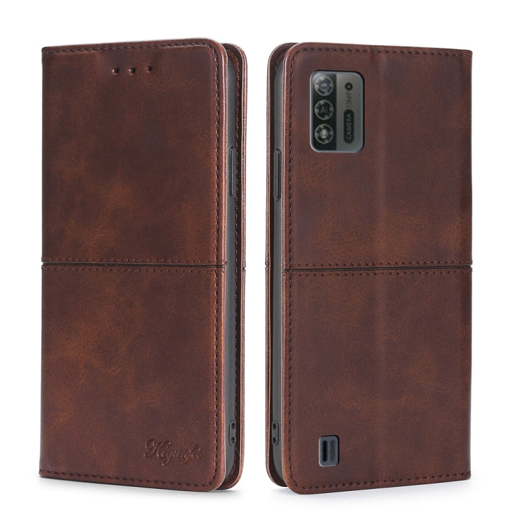 For ZTE Blade A52 Lite Cow Texture Magnetic Leather Phone Case