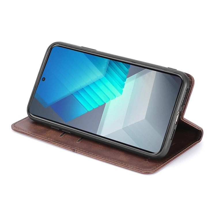 For ZTE Blade A52 Lite Cow Texture Magnetic Leather Phone Case