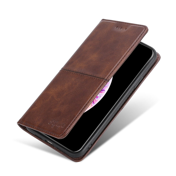 For ZTE Blade A52 Lite Cow Texture Magnetic Leather Phone Case
