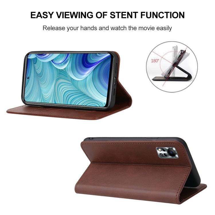 For Infinix Hot 11s NFC Magnetic Closure Leather Phone Case