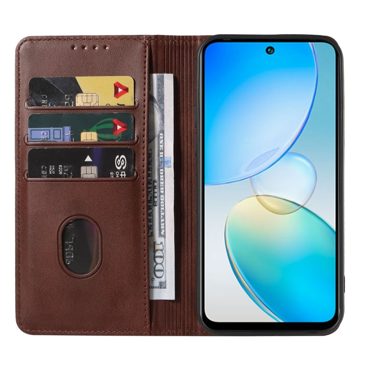 For Infinix Hot 12 India Magnetic Closure Leather Phone Case