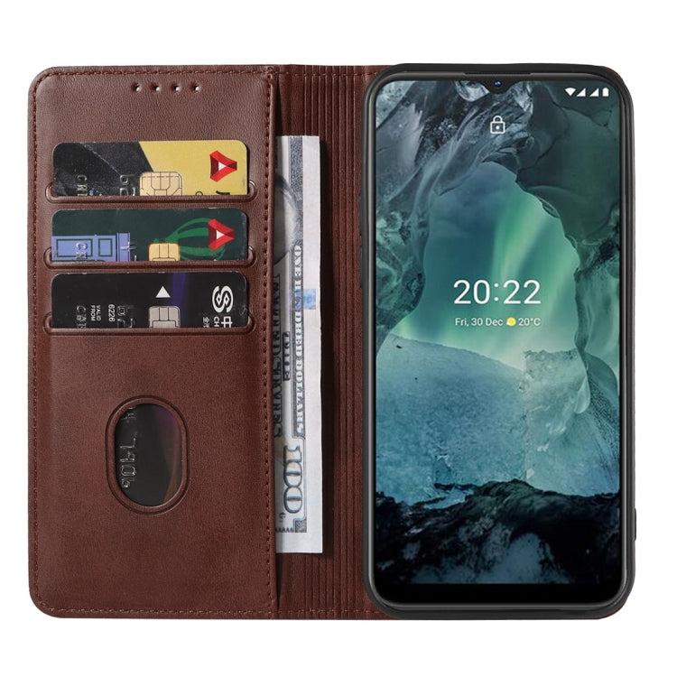 For Nokia G21/G11 Magnetic Closure Leather Phone Case
