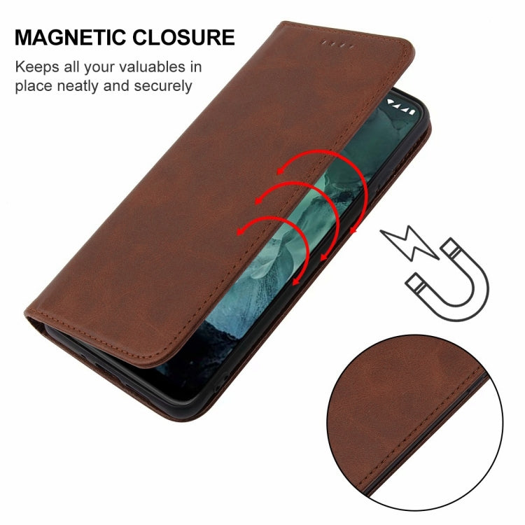 For Nokia G21/G11 Magnetic Closure Leather Phone Case