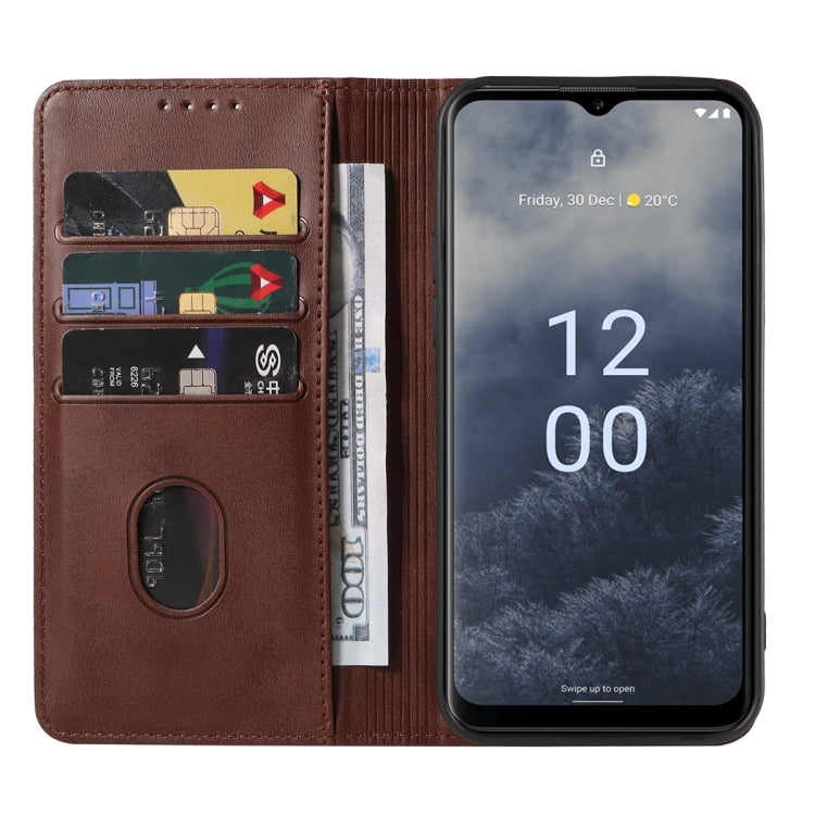 For Nokia G60 5G Magnetic Closure Leather Phone Case