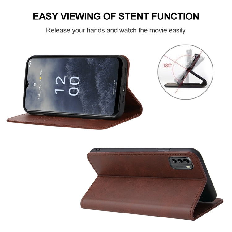For Nokia G60 5G Magnetic Closure Leather Phone Case
