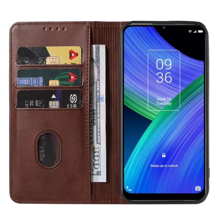 For TCL 20 R 5G Magnetic Closure Leather Phone Case