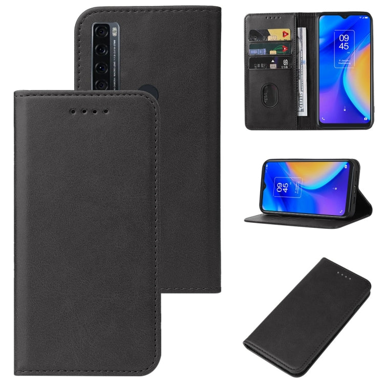 For TCL 20 SE Magnetic Closure Leather Phone Case