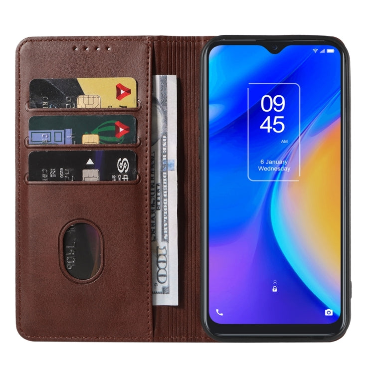 For TCL 20 SE Magnetic Closure Leather Phone Case